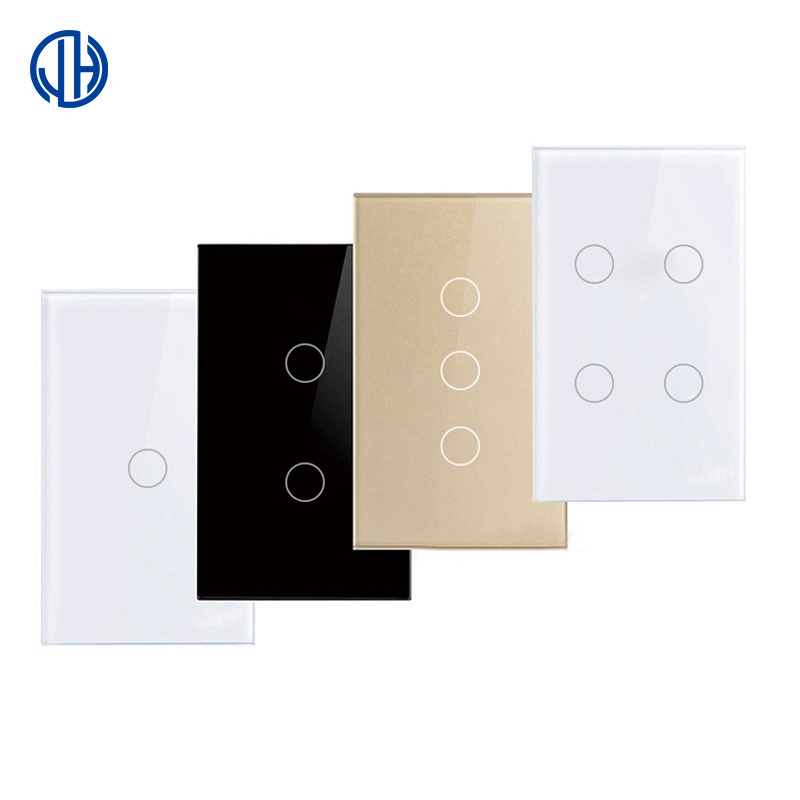 Tuya Smart Home Products Wifi Smart Switch with Neutral Line Light Switch 1 /2 /3 /4 Gang Black/White Wifi Smart Switch