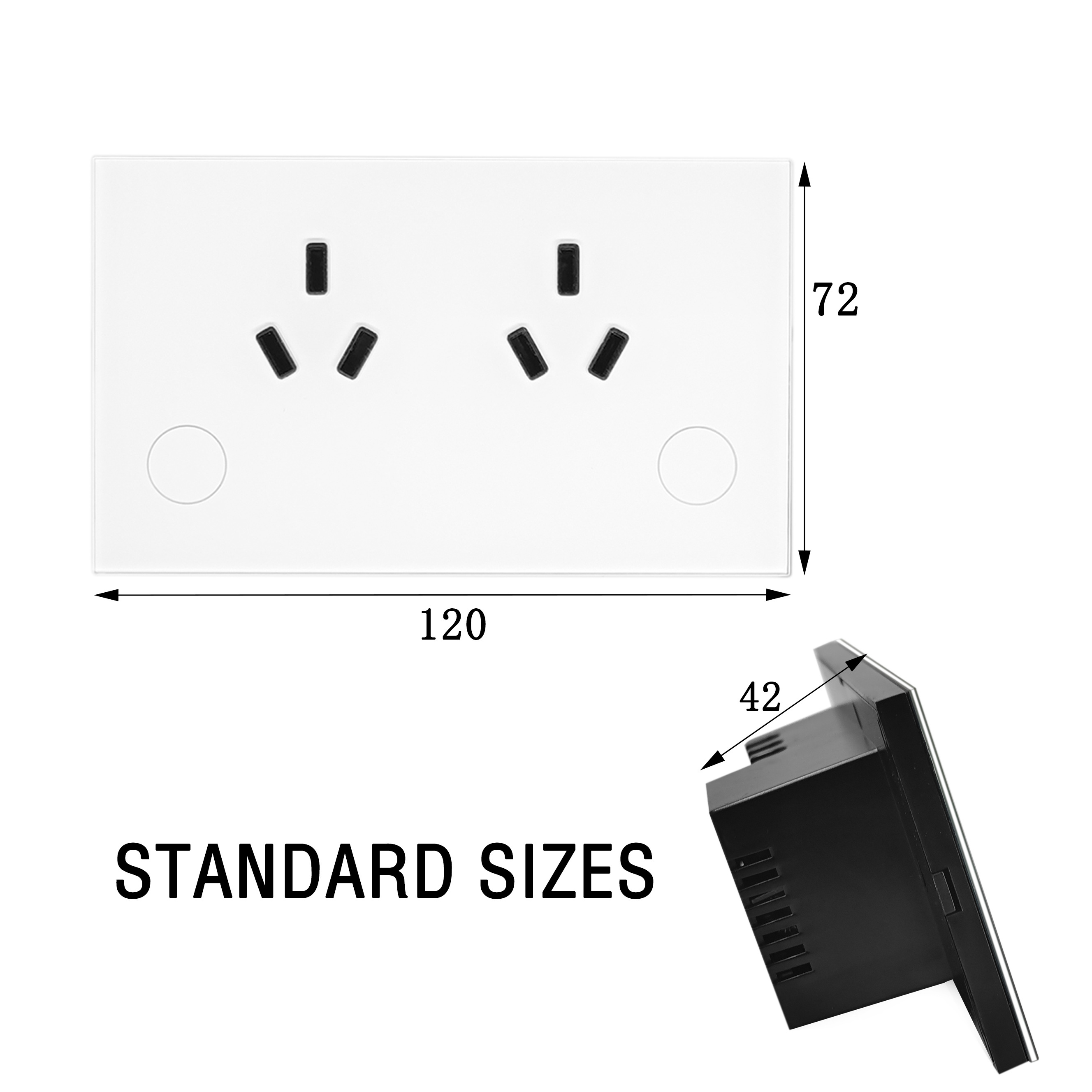 Tuya WiFi Smart Power Socket Glass Panel Smart Home Phone Remote Control Socket Switch