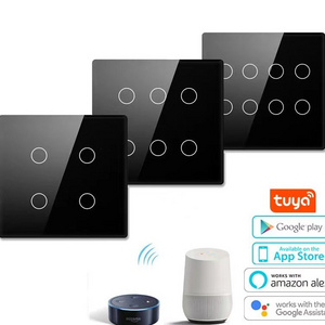 Tuya WiFi Smart Touch Switch 124 Specification Glass Panel Switch Timing On-Off Voice Control With Alexa Google