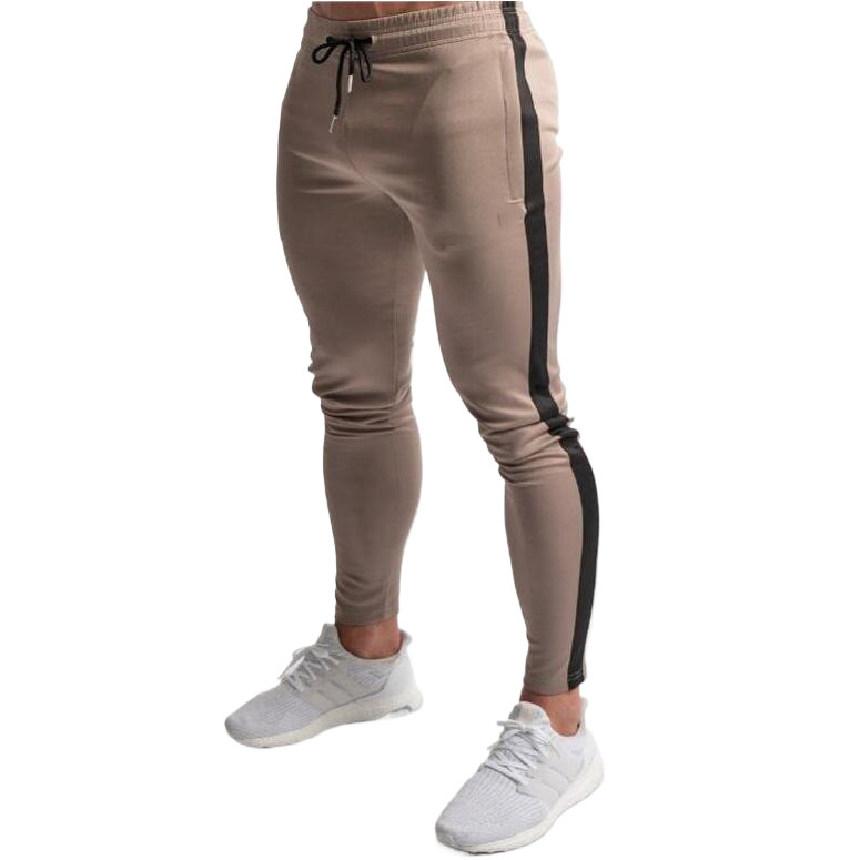 Manufacture custom logo sportswear high elastic cuffs tapered cotton men athletic sports fitness gym joggers with zipper pocket