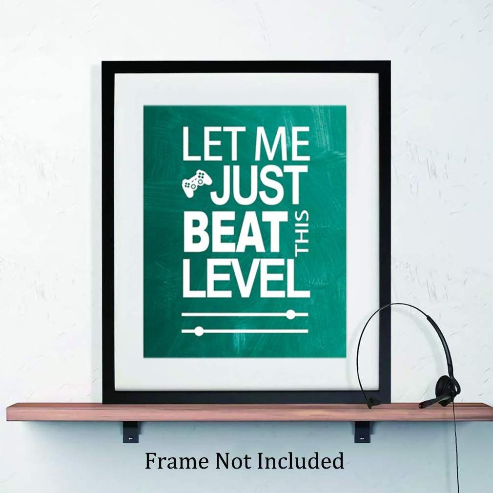 Free Sample Unframed Funny Video Game Themed Wall Art Print Inspirational Quotes Gaming Poster Artwork Canvas for Kid