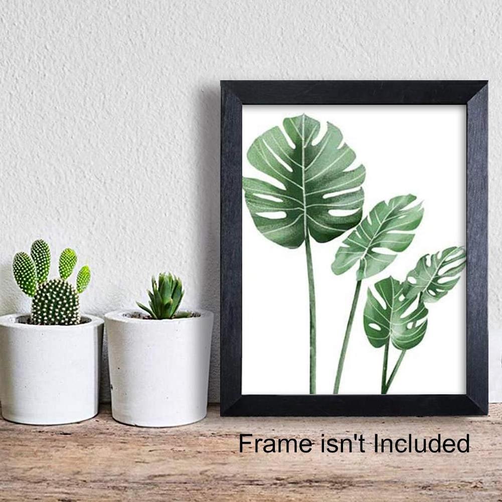 Free Sample Wall Art Plant Theme Green Leaves Art Print Canvas Herb Plant Picture For Living Room Family Decor