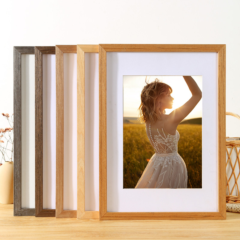 2x3 4x6 12x16 Wholesale Graduation Picture Frame 8 X 10 Wood Picture Wall Art Photo Frame Wall Mounted A4 A1 Solid Wood Frame