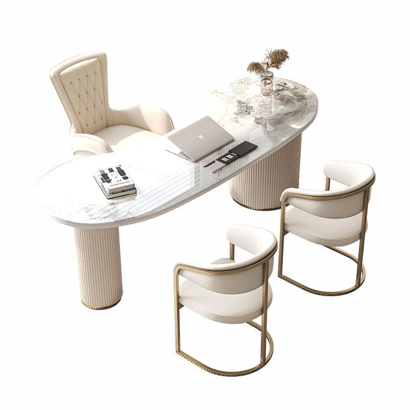 High quality sintered stone home office boss desk,beauty salon computer desk,medical beauty receiving table consulting table