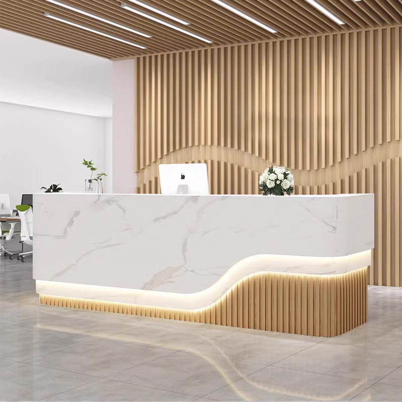 Hot Sale Modern Hair Salon Reception Desk,Beauty Spa Checkout Counter,Company Front Desk