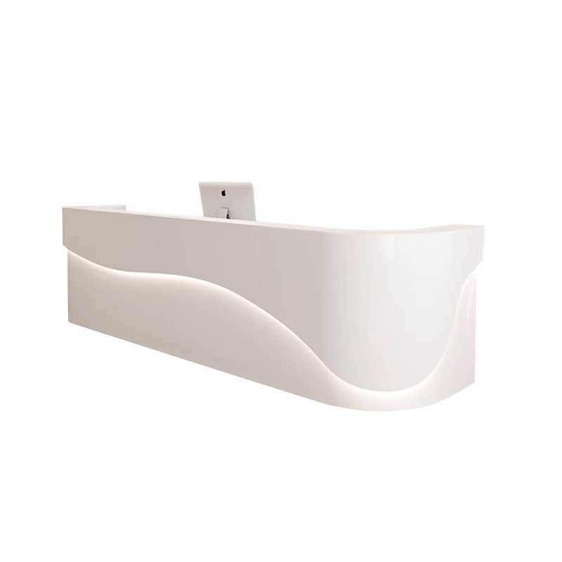 Minimalist White High Quality Reception Desk for Office Clinic Hospital Reception Counter Table for Coffe Shop