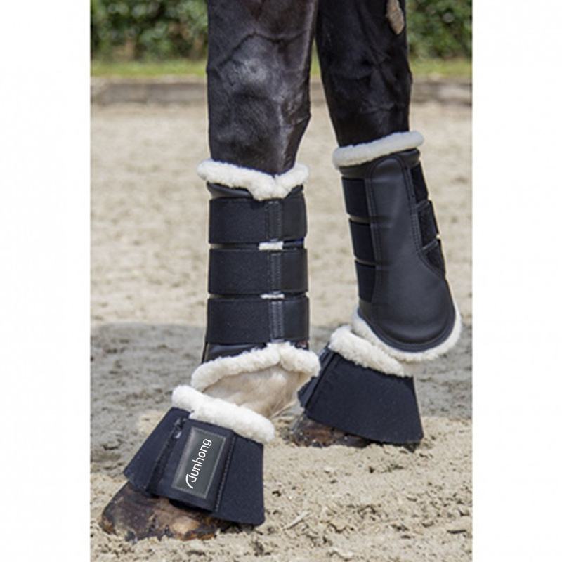 Plush riding boots PU leather soft, comfortable and durable horse riding boots