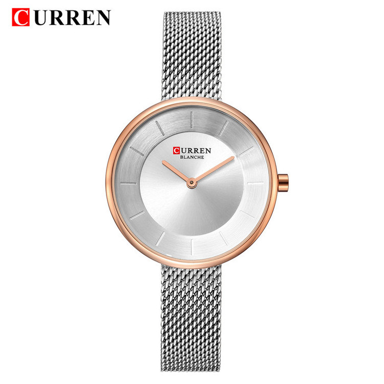 Curren 9030 Waterproof High Quality Curren Top Brand  Girls Watch Best Gift Quartz Mesh Belt Band Ladies Wrist Watch