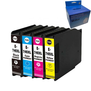 Mutikor T748 E748 T748XL E748XL 748 Compatible Ink Cartridge   for EPSON WorkForce Pro WF-6090 WF-6530 6590 WF-8090 WF-8590