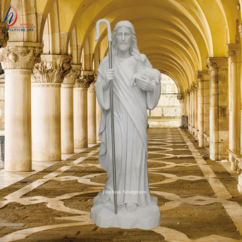 Religious Life Size White Marble Jesus Christ Statue For Church