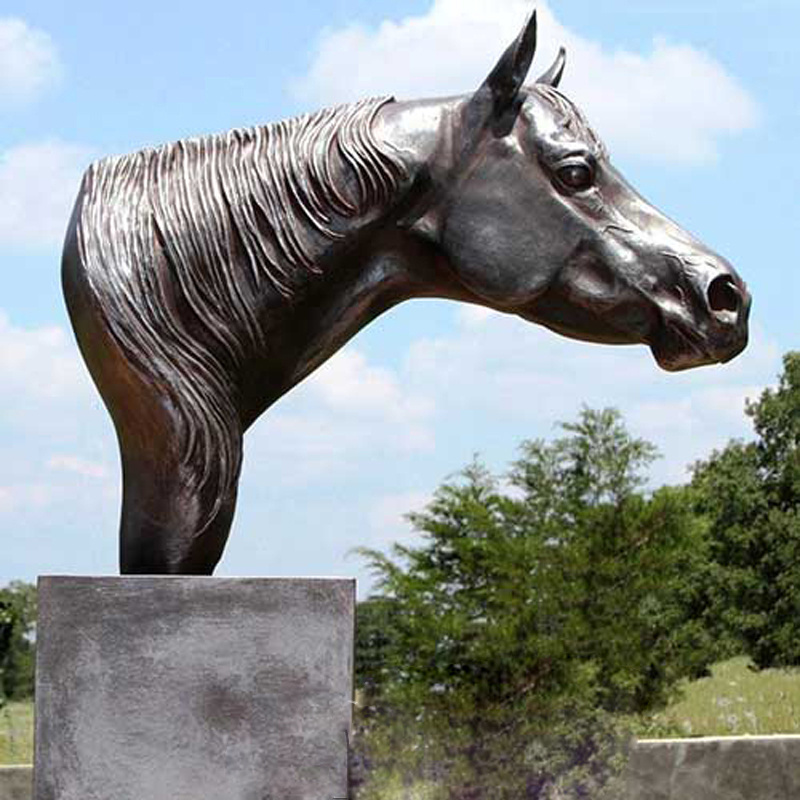 Home Decoration Bronze Life Size Horse Head Statue For Sale