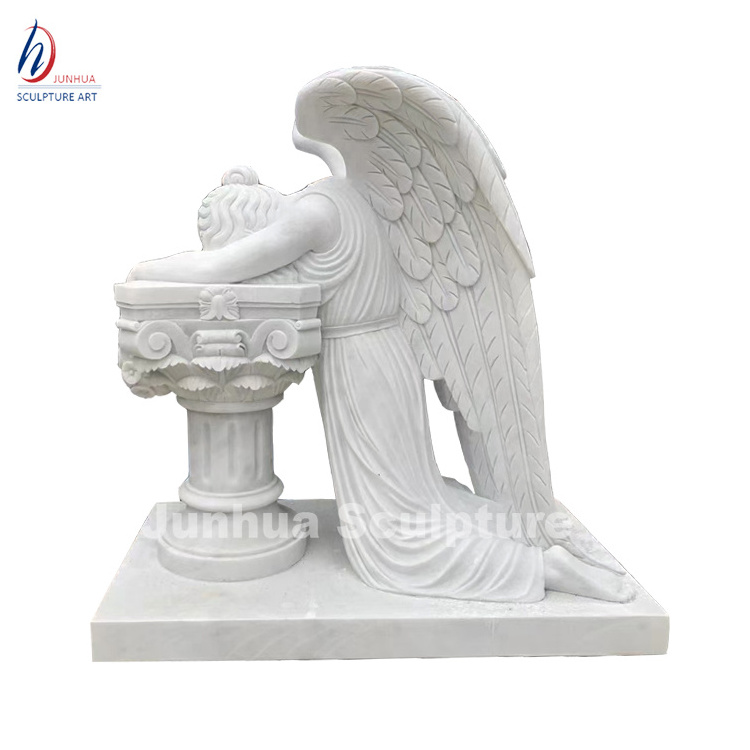 stone marble weeping angel monuments headstones for sale