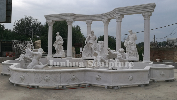 Large Marble Outdoor Water Fountain Fontana di Trevi Fountain With Statues Sale