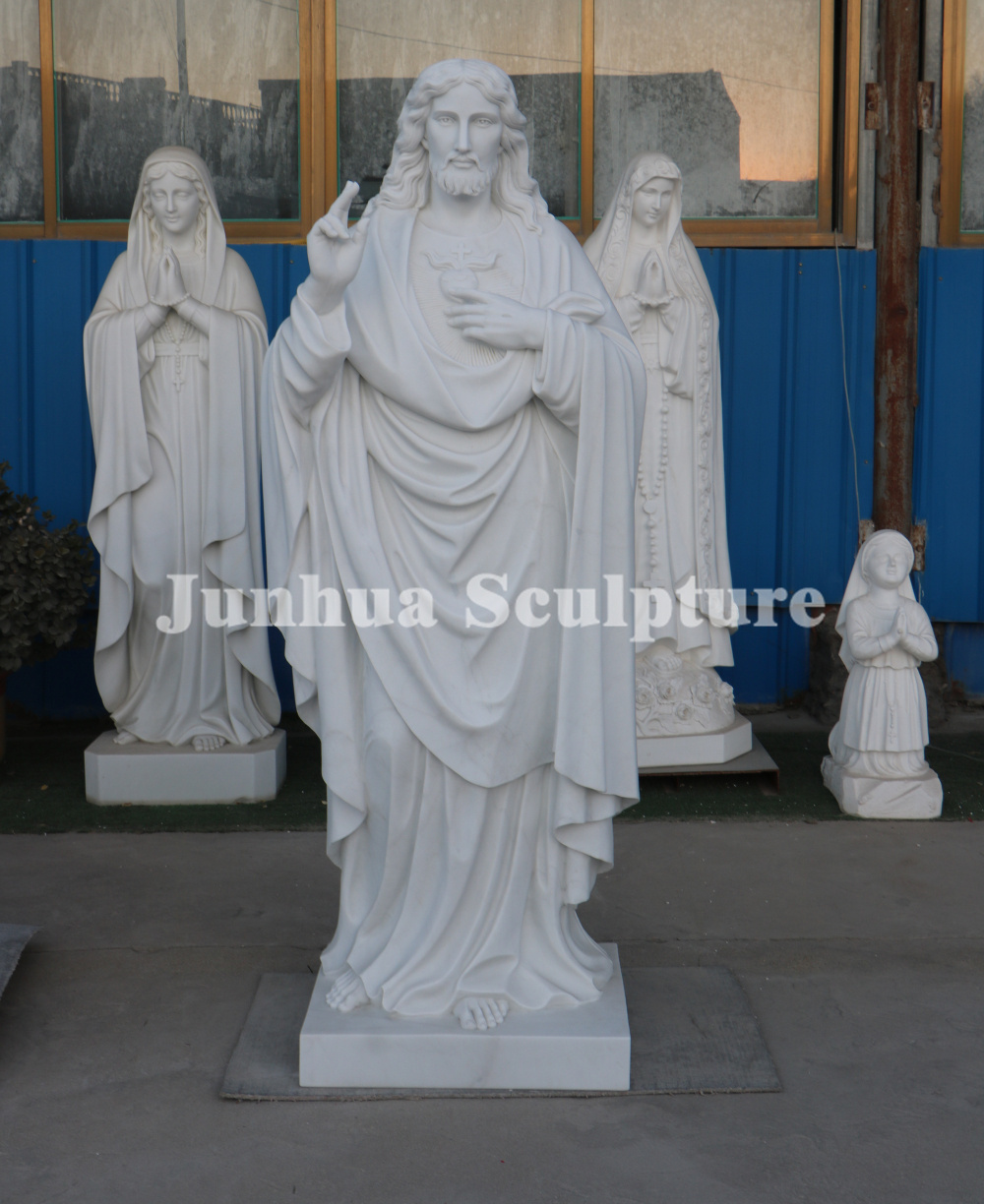 Religious Life Size White Marble Jesus Christ Statue For Church