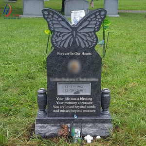 Cheap wholesale cemetery granite butterfly headstones