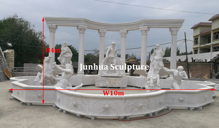 Large Marble Outdoor Water Fountain Fontana di Trevi Fountain With Statues Sale