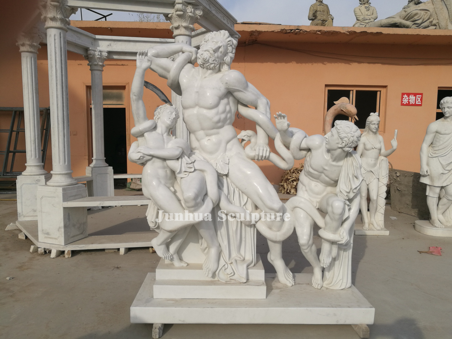 Life size famous Greek white marble statue three graces statue