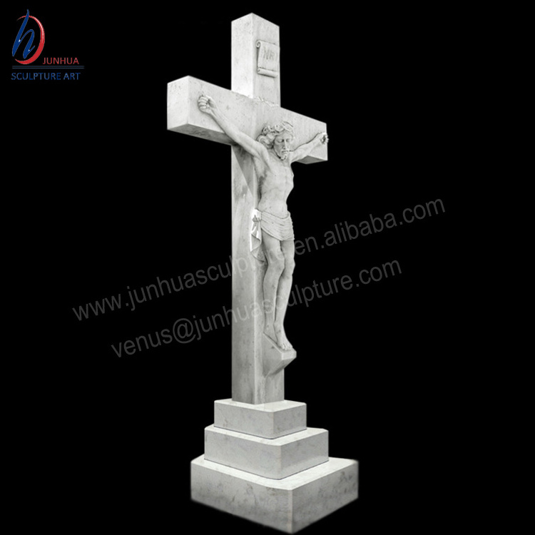 Natural Granite Cross Headstone Tombstone For Sale