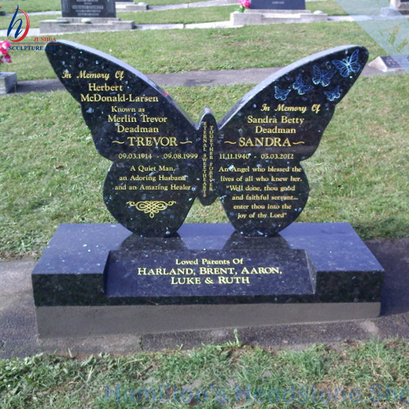 Cheap wholesale cemetery granite butterfly headstones