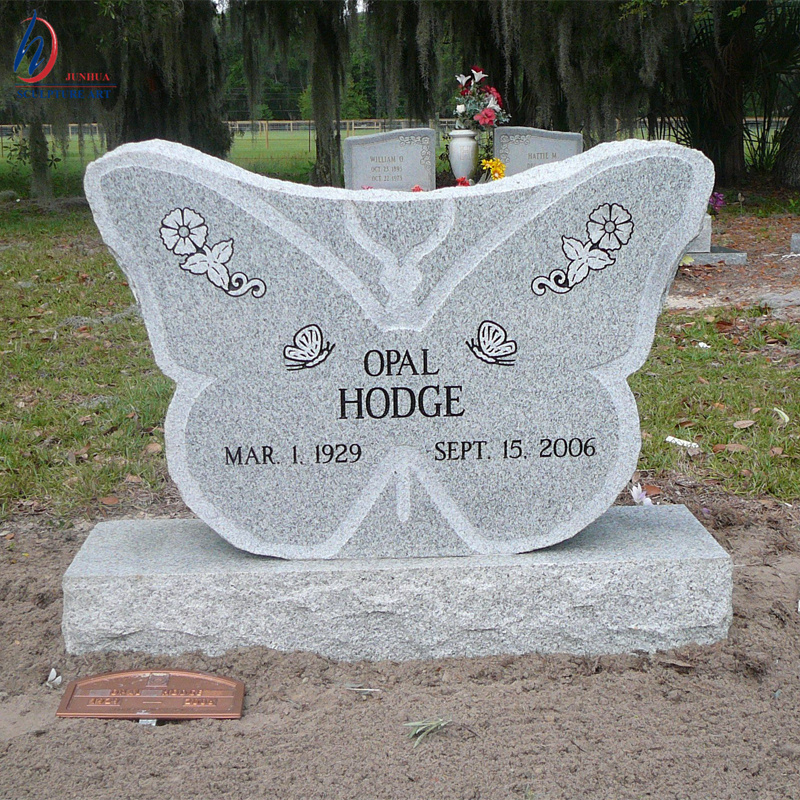 Cheap wholesale cemetery granite butterfly headstones