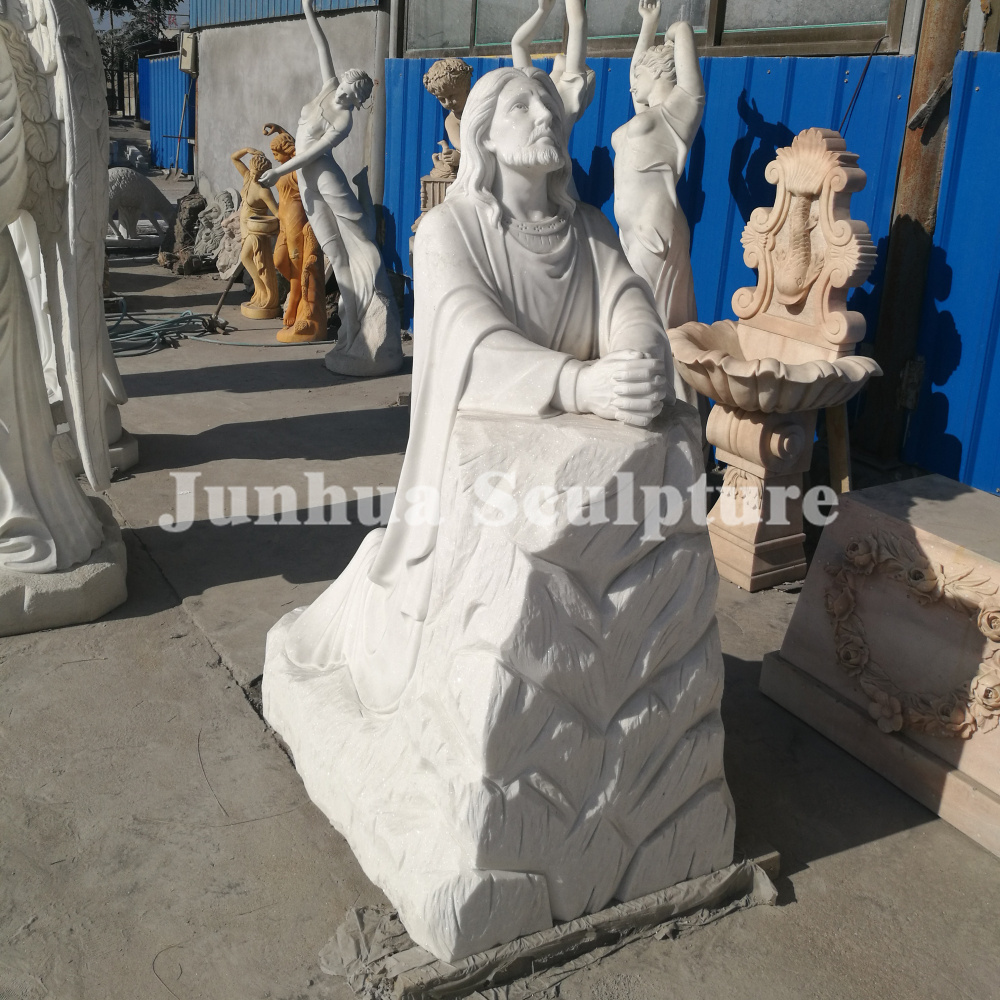 Religious Life Size White Marble Jesus Christ Statue For Church