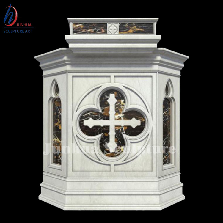 Customized White Marble Altar Table Religious Church Altar