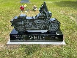 Customized cemetery black granite motorcycle headstone cheap price