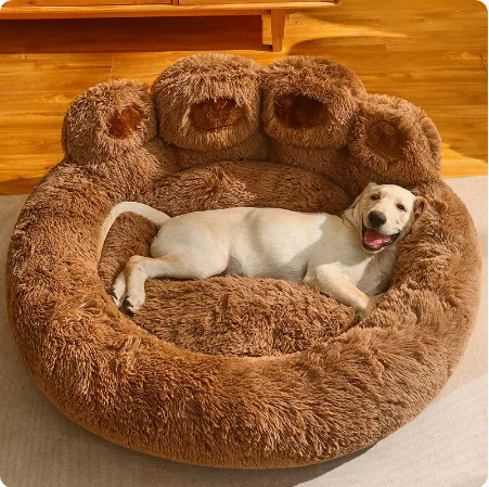 Winter Warm Thickened Pet sofa bed Removable and washable All seasons universal Paw Shape round Pet Bear paw Nest