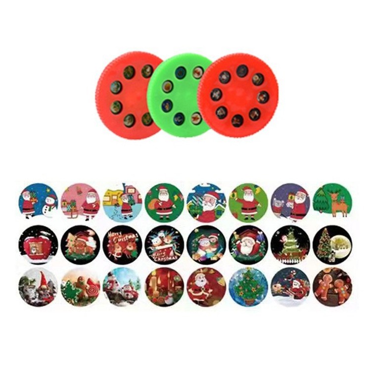 QY  New children's projection flashlight 24 patterns puzzle early education Christmas gifts to soothe baby toys