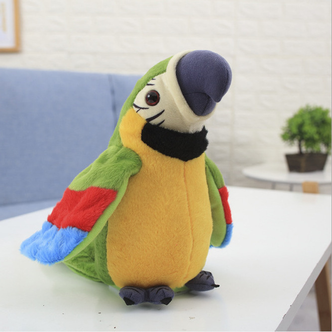 QY  Learning to talk plush birds electric children's toys learning to tongue parrots dolls recordings repeating dolls