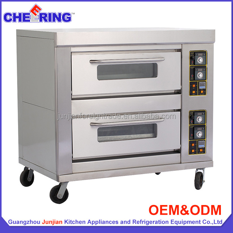 Bakery equipment JunJian 2 layers 4 trays commercial lpg baked potato oven