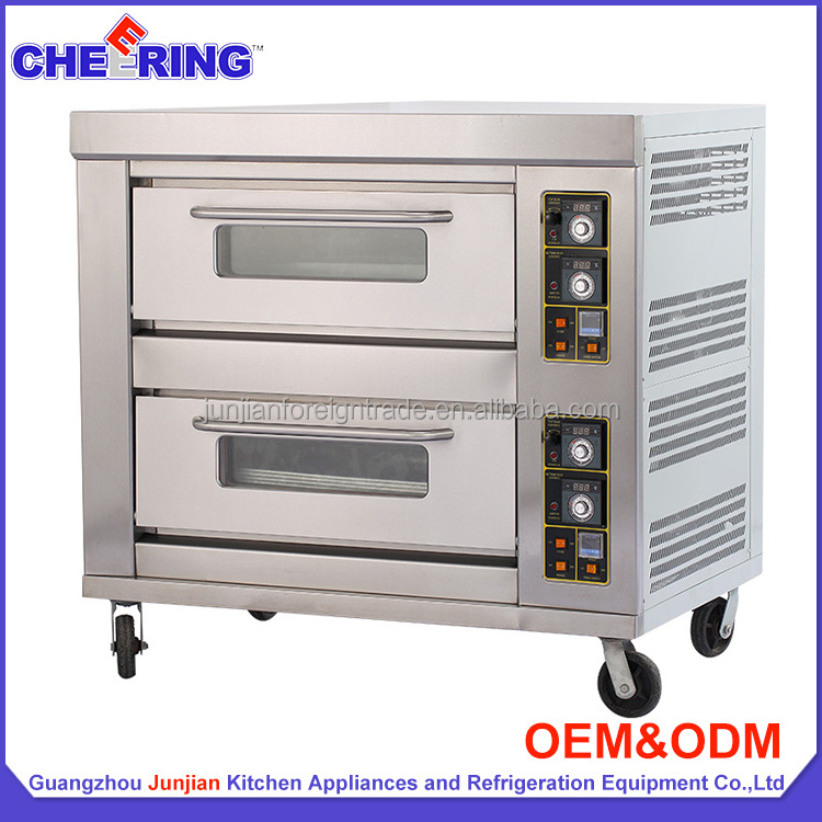 Bakery equipment JunJian 2 layers 4 trays commercial lpg baked potato oven