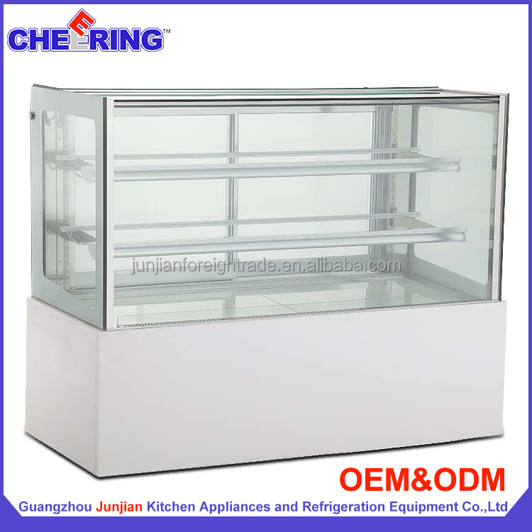 Right Angle Corner Commercial Cake Display Bread Showcase Refrigerated Bakery Display Case