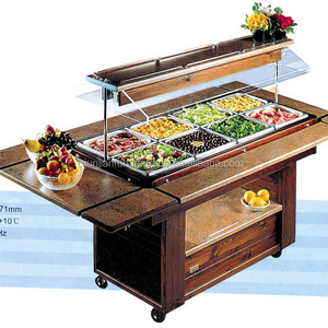 Luxury Marble Salad Bar display counter commercial refrigerator counter top salad bar cabinet,Guangzhou manufacturer