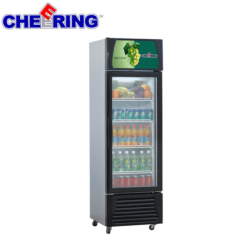 used single door supermarket display beverage refrigerator cooler