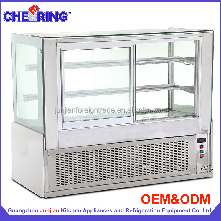 Right Angle Corner Commercial Cake Display Bread Showcase Refrigerated Bakery Display Case