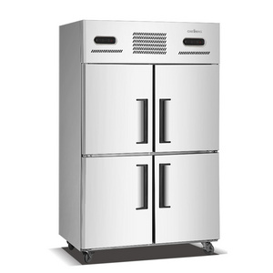 Cold storage four door upright deep freezer stainless steel commercial refrigerator and freezer