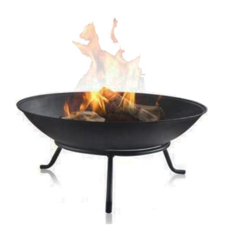 Steel Fire Pit Outdoor Wood Burning Bbq Camping Round Heater With Stable Stand For Outdoor Grill