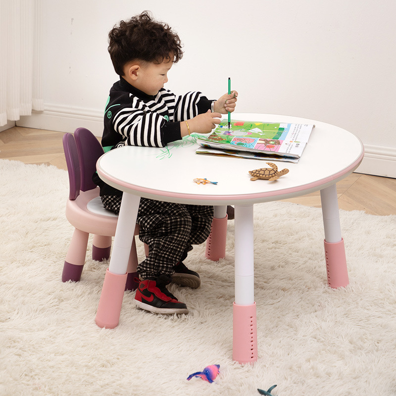 Adjustable Retractable Baby Early Education Furniture Painting Study Tables For Kids