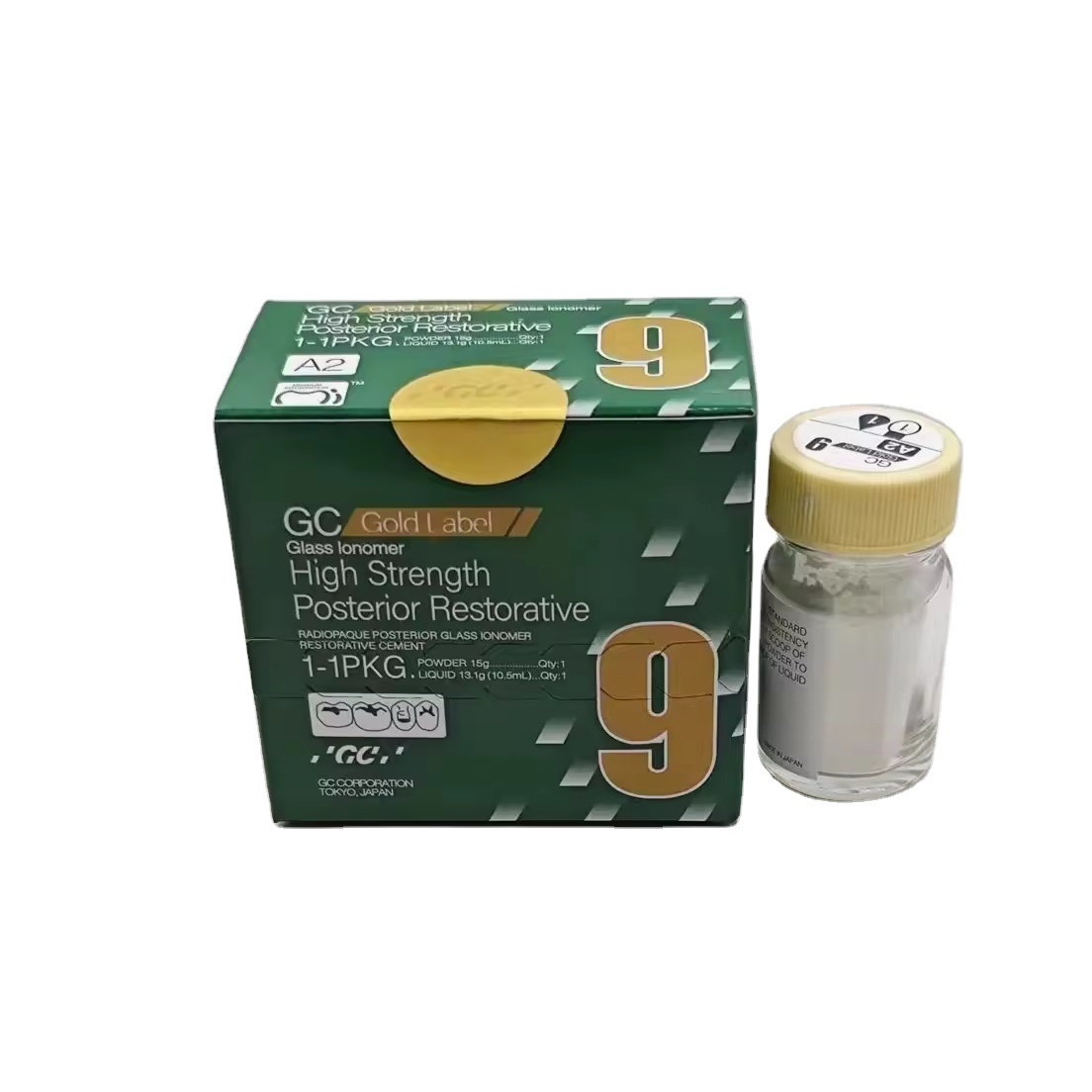 High Strength Posterior Restorative Fuji GC 9 Dental Glass Ionomer Luting Cement Gold Label