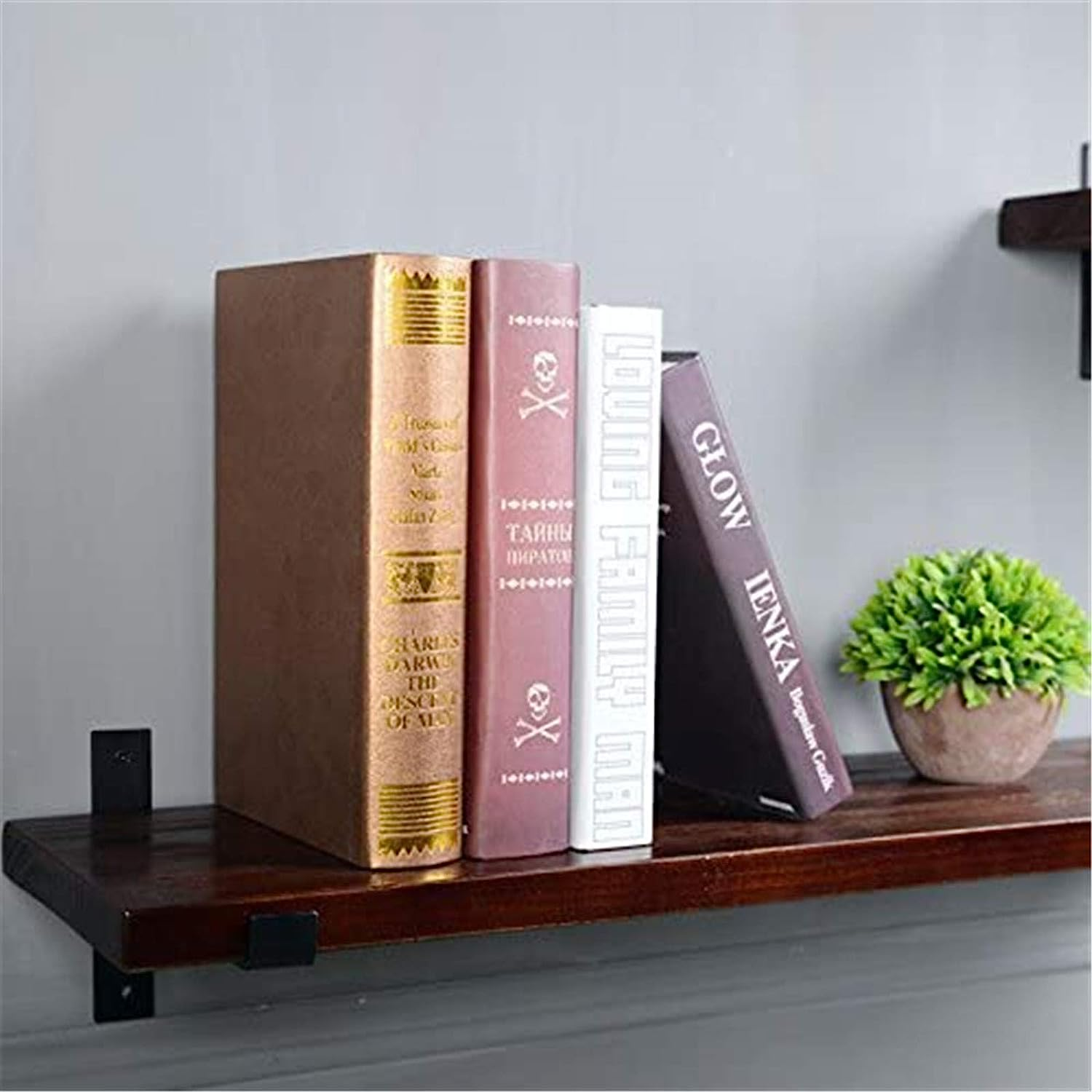 Wood Clapboard Wall Shelf Living Room Storage Floating Shelf Wall Rack Set of 3 Decorative Wall Mounted Shelf