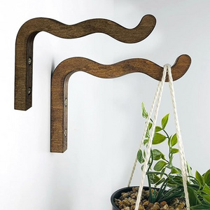 Wavy Wooden Wall Planters for Indoor Plants