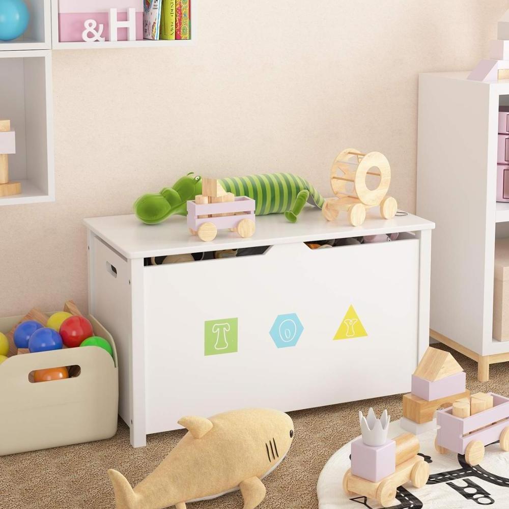 Baby real wood-Wooden Kids Toy Chest with Flip-Top Lid-Large Sturdy Children Storage Cabinet Seat BenchToddler Room Organizer