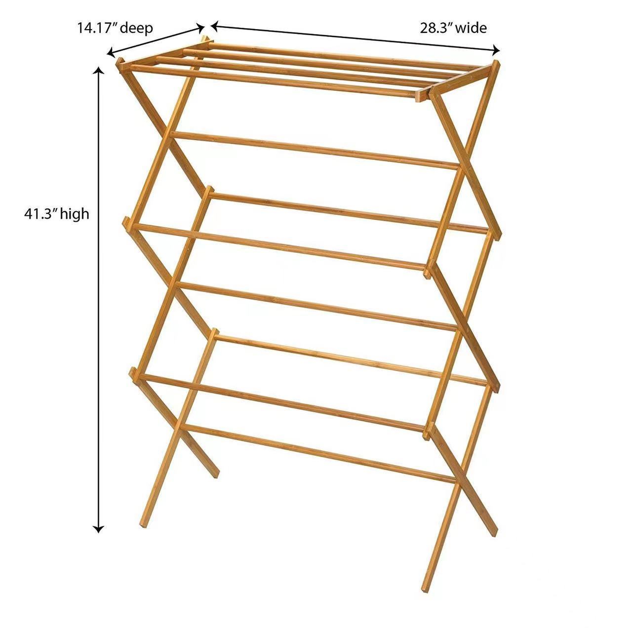 clothes drying rack - Bamboo Wooden clothes rack heavy duty cloth drying stand Bamboo Wooden Clothes Rack For Sale