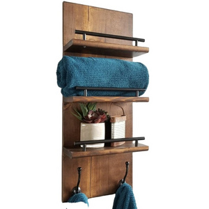 Floating Shelf Organizer 3 Tier Bathroom Shelf Towel Rack Entryway Organizer Bathroom Organizer