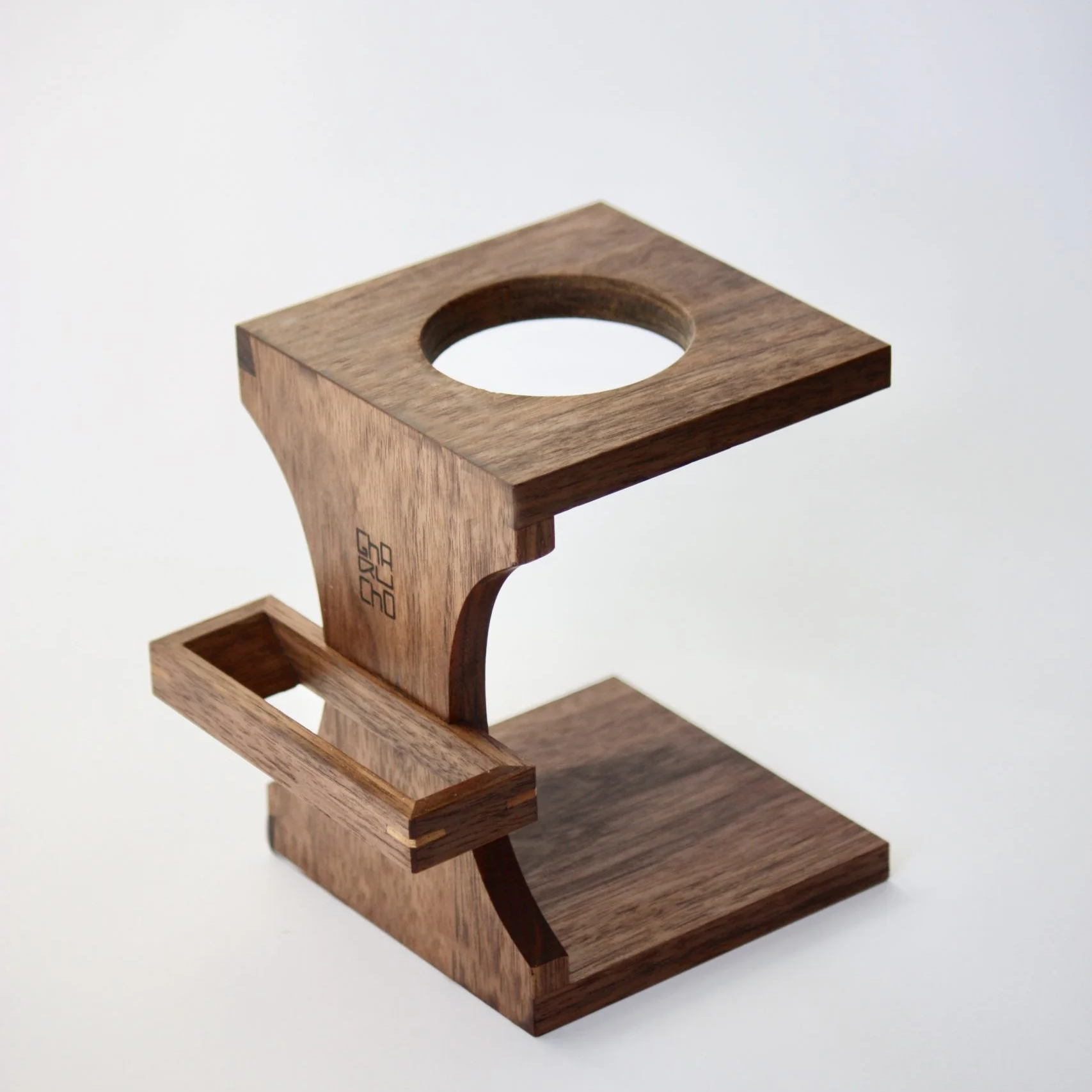 New Design Pour Over Coffee Stand V60 Handmade Wood Coffee Stand Bamboo Coffee Filter Holder with Dripper Paper Stand