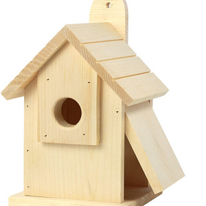 Handmade Garden Patio Decorative Bird Nest Hut for Wren Robin Sparrow Hummingbird Finch wooden bird house