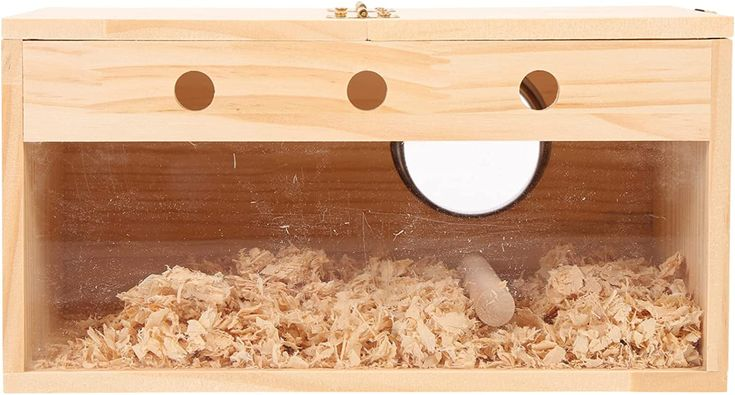 Wooden Small Bird Nesting Breeding Box Bird Cage Accessories Wood Bird Nest for Budgie Little Parakeet Lovebirds