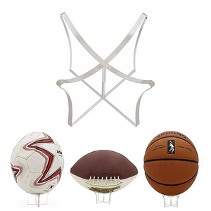 Wholesale  Acrylic Ball Stand Holder Sport Ball Display Stand Storage Rack Holder For Football Basketball