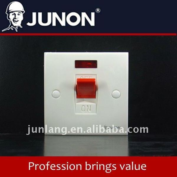 JUNON High Quality Switch Socket Double Pole Cooker Switches Water Heater Switch